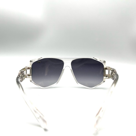 Cazal Mod 163 Col 02 Sunglasses Silver Blue Clear 59-12-135 Made In Germany Rare - Picture 4 of 6